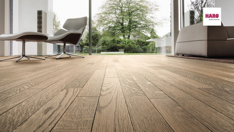 HARO Oak Tobacco Grey Terra retro brushed 3D Faparketta