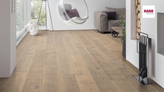 HARO Oak Tobacco Grey Sauvage retro brushed 4V Faparketta