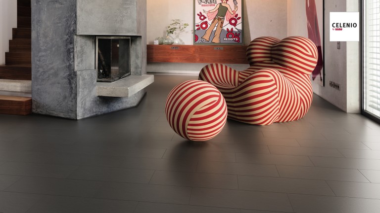 HARO Laminált padló Atrium Anthrazit Slate design single-colour