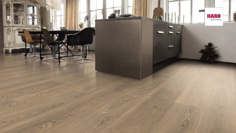 HARO Oak Tobacco Grey Universal Alpine br. N+ Faparketta