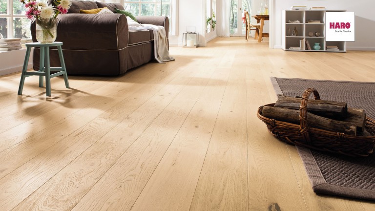 HARO Oak Light White Sauvage brushed permaDur Faparketta